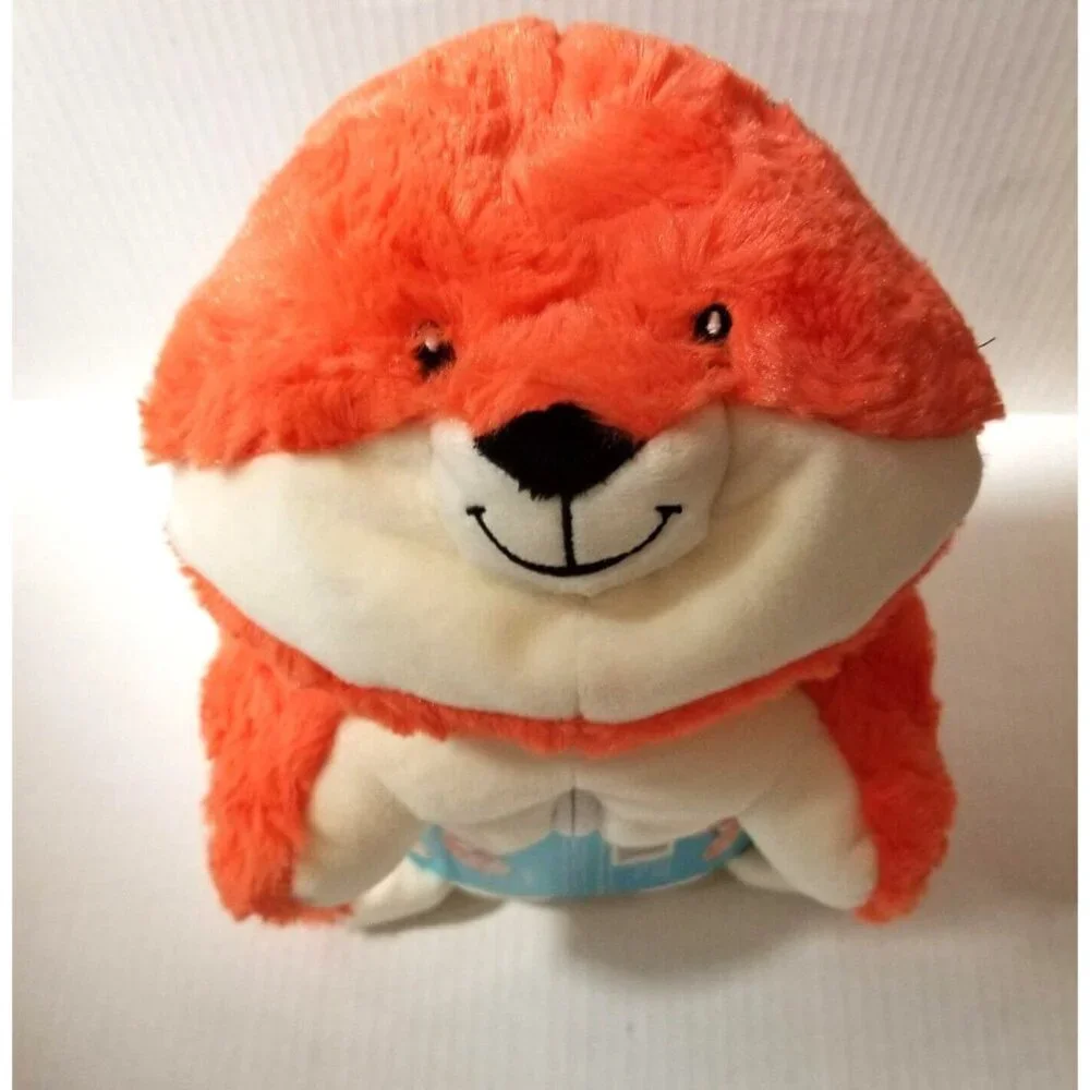 Animal Adventure Popovers 2in1 Reversible Travel Pillow & Plush Buddy Orange Fox